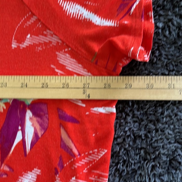 APT 9 SIZE 3X SHORT SLEEVE RED/ORANGE BLOUSE, V NECK, SOFT - Picture 6 of 10